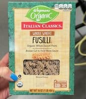 ORGANIC WHOLE WHEAT DURUM PASTA MACARONI PRODUCT, FUSILLI